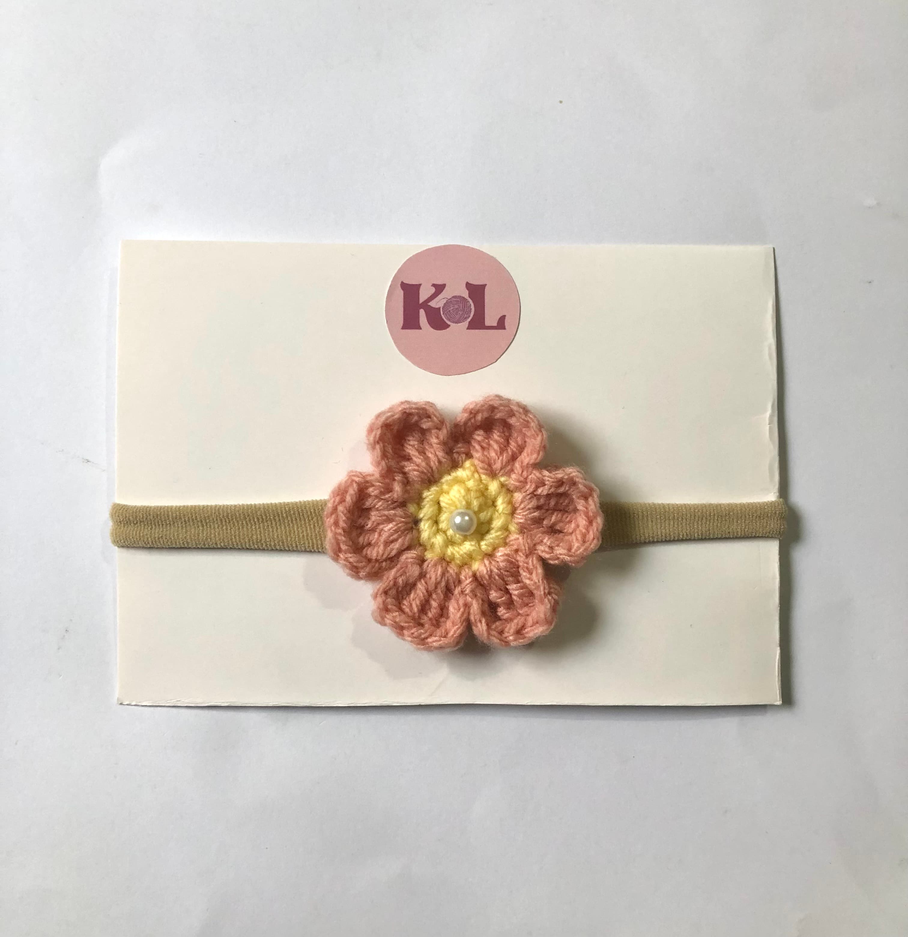 Crochet Daisy Flower Hair Band