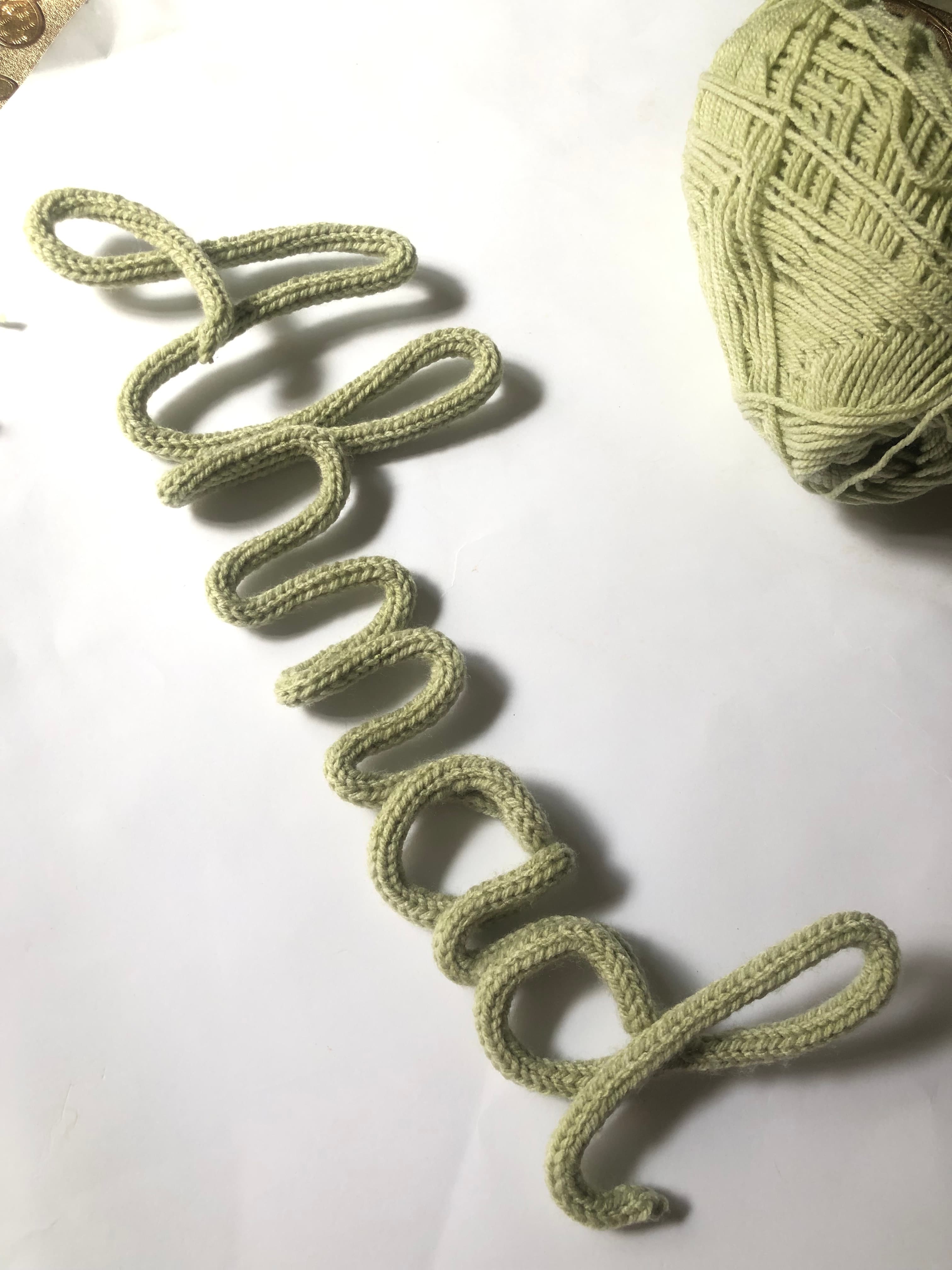 Custom Knitted Wire Name Decor