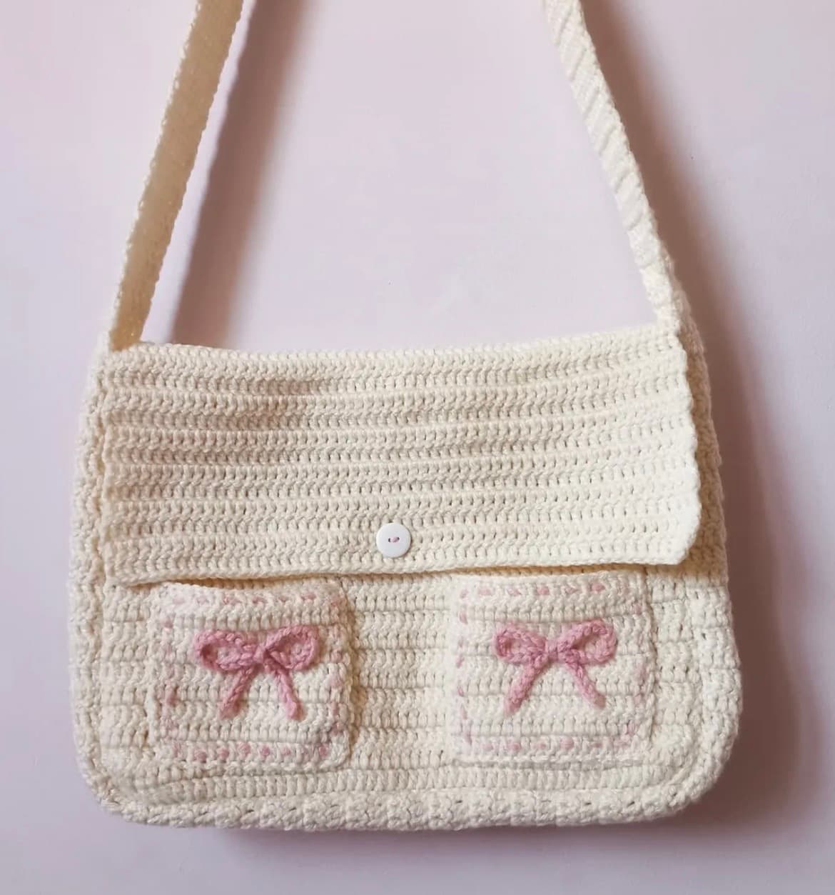 Crochet Messenger Bag