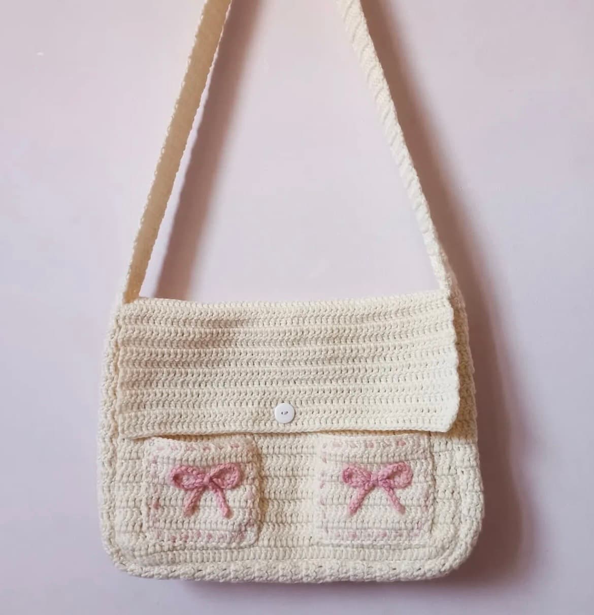 Crochet Messenger Bag