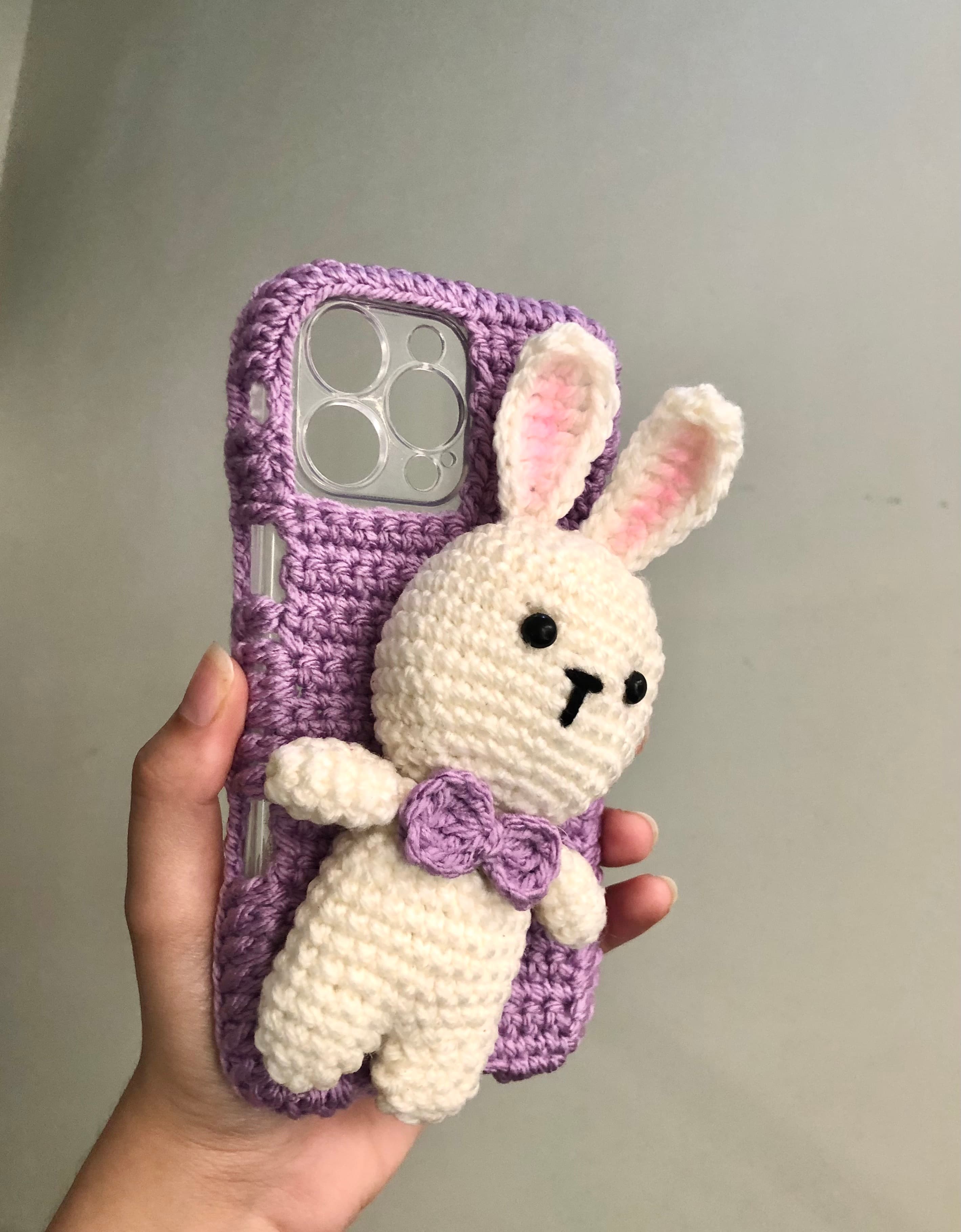 Crochet Bunny Mobile Cover