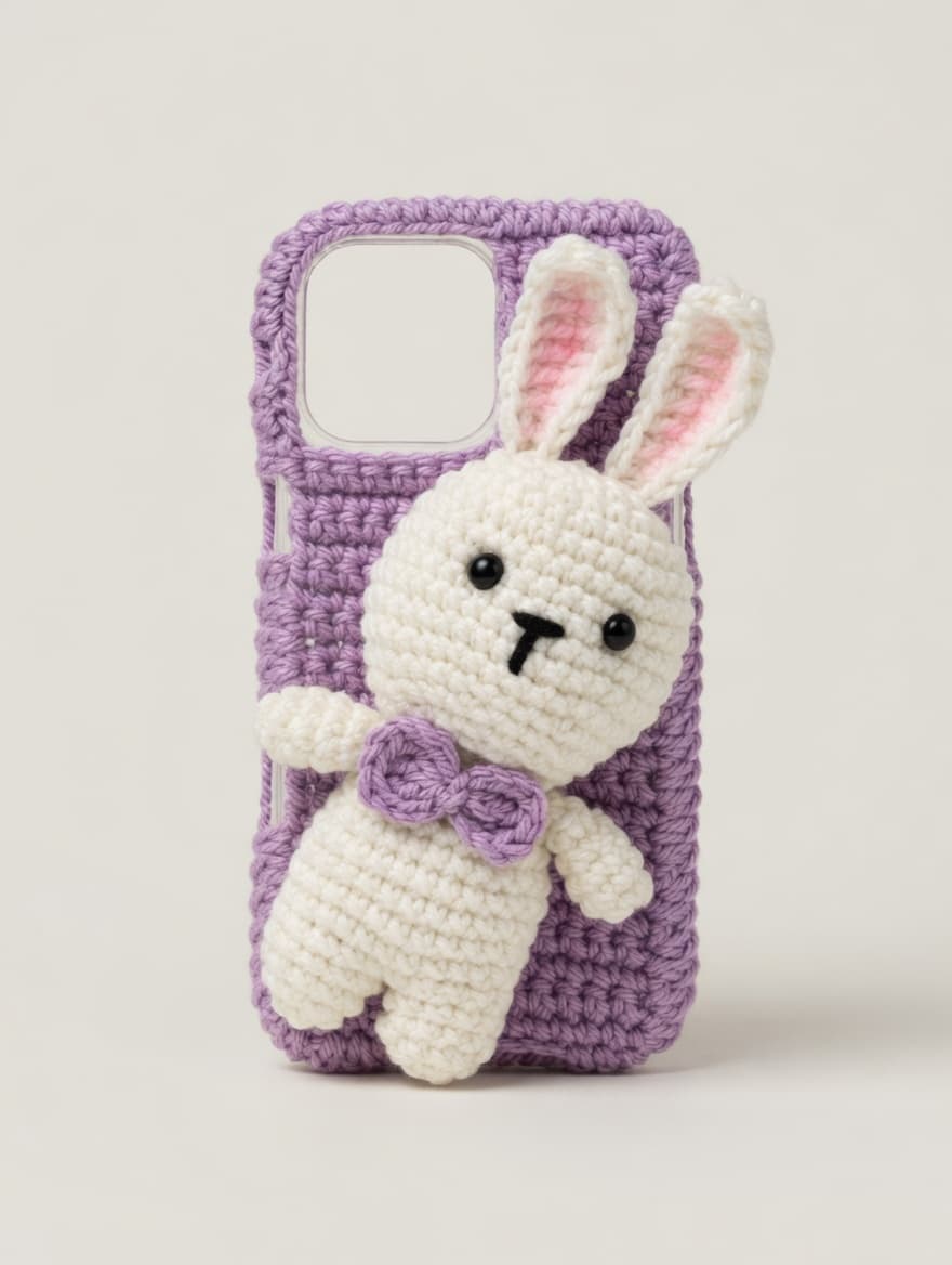 Crochet Bunny Mobile Cover