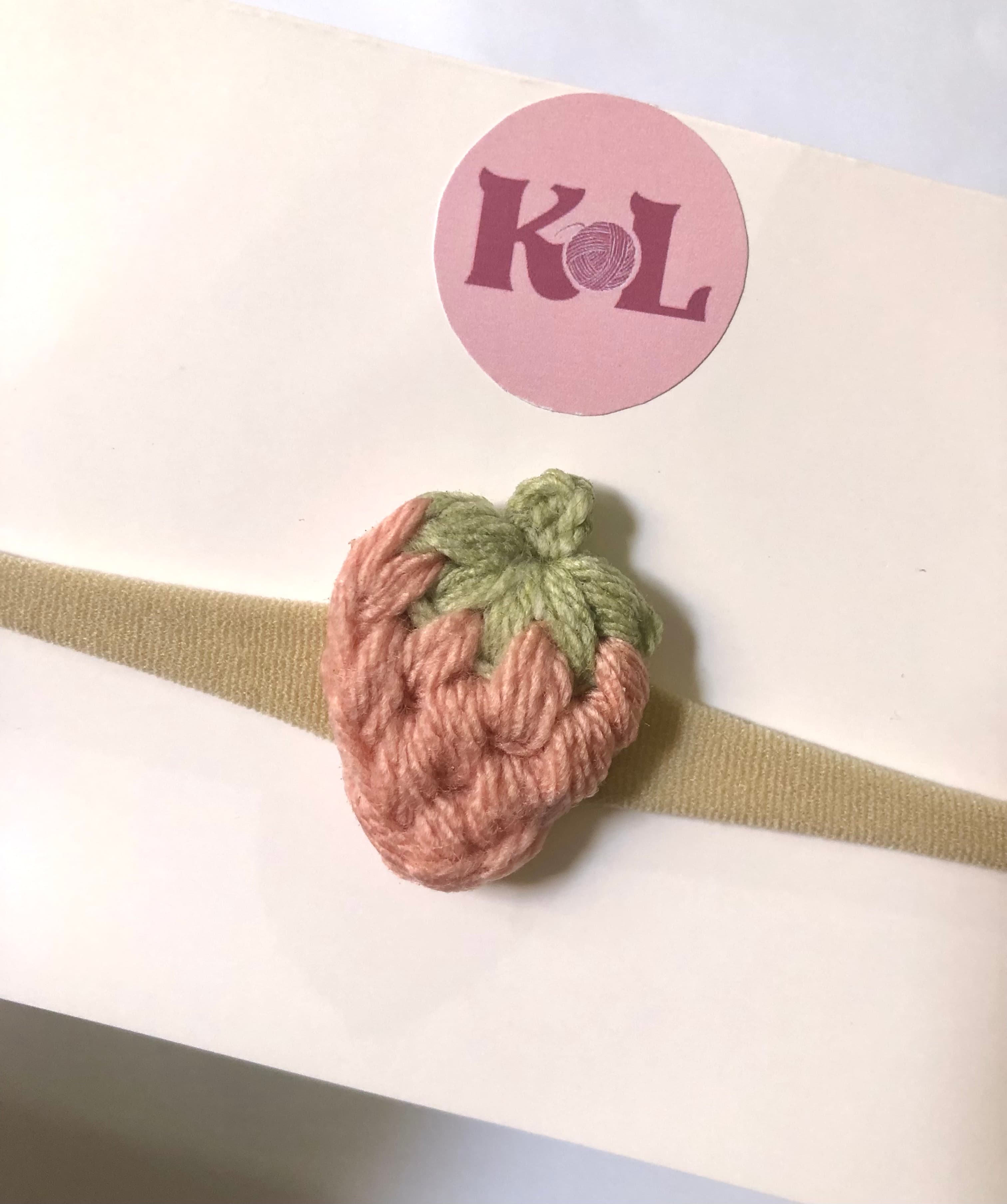 Crochet Strawberry Hair Band