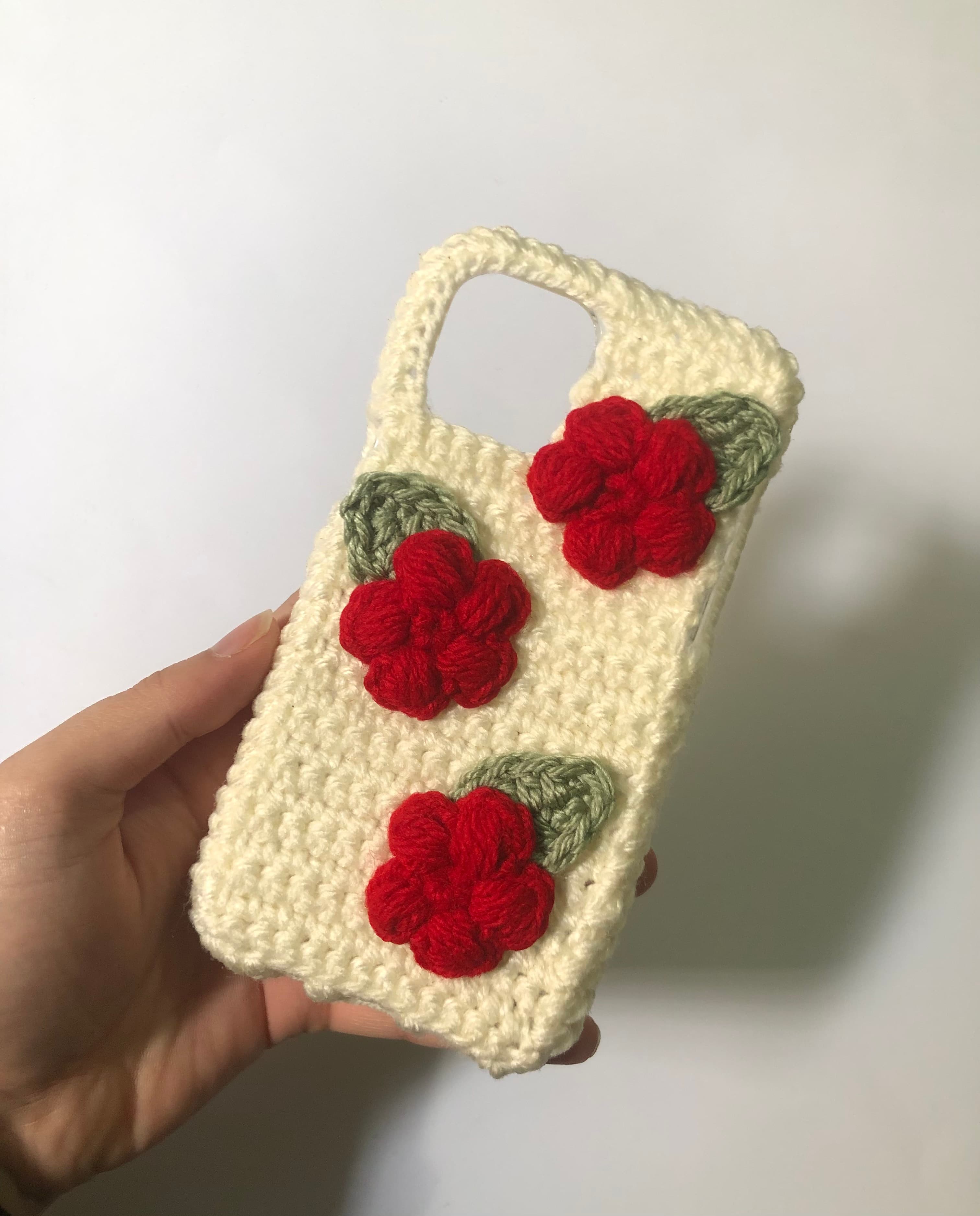 Crochet Flower Mobile Cover