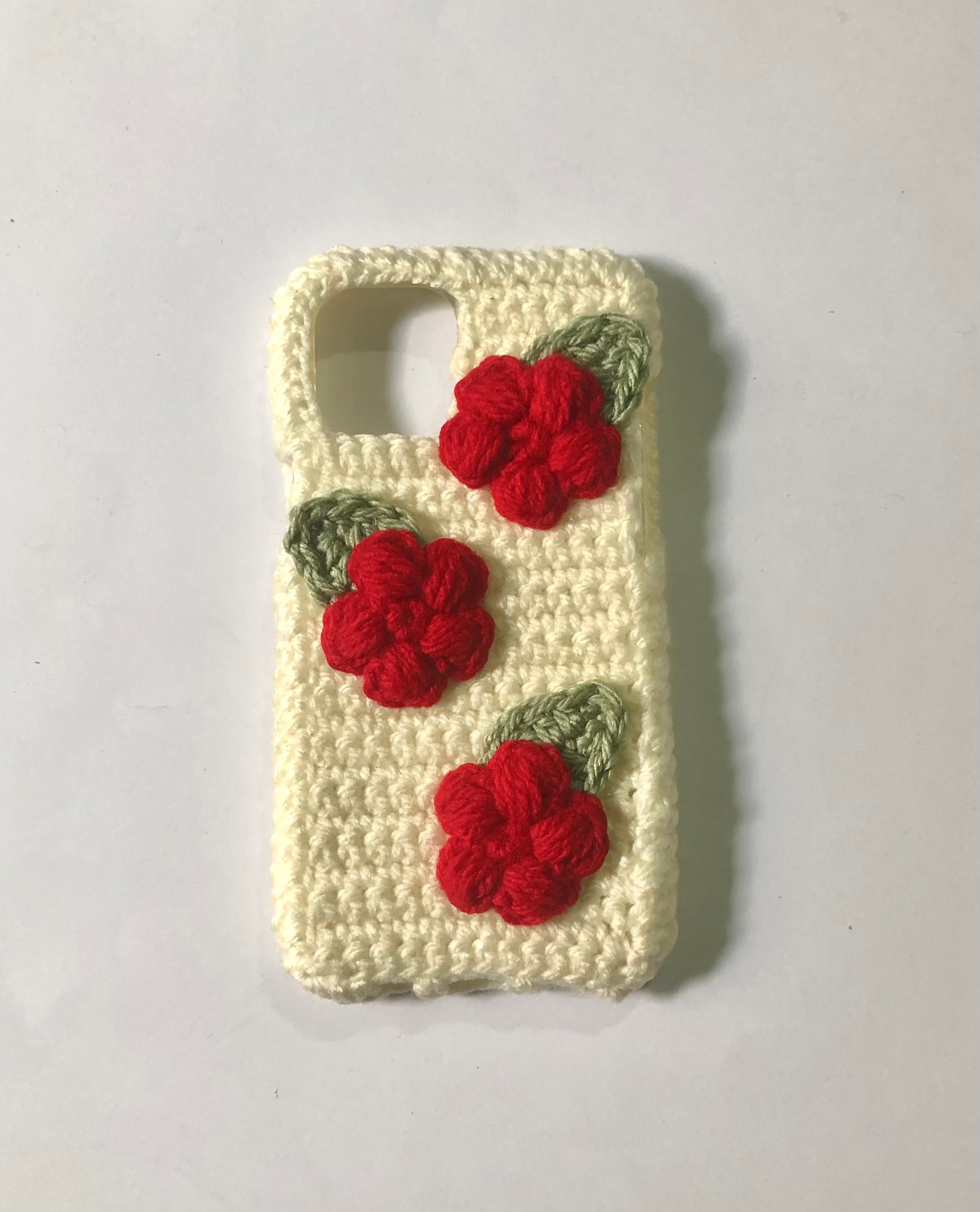Crochet Flower Mobile Cover