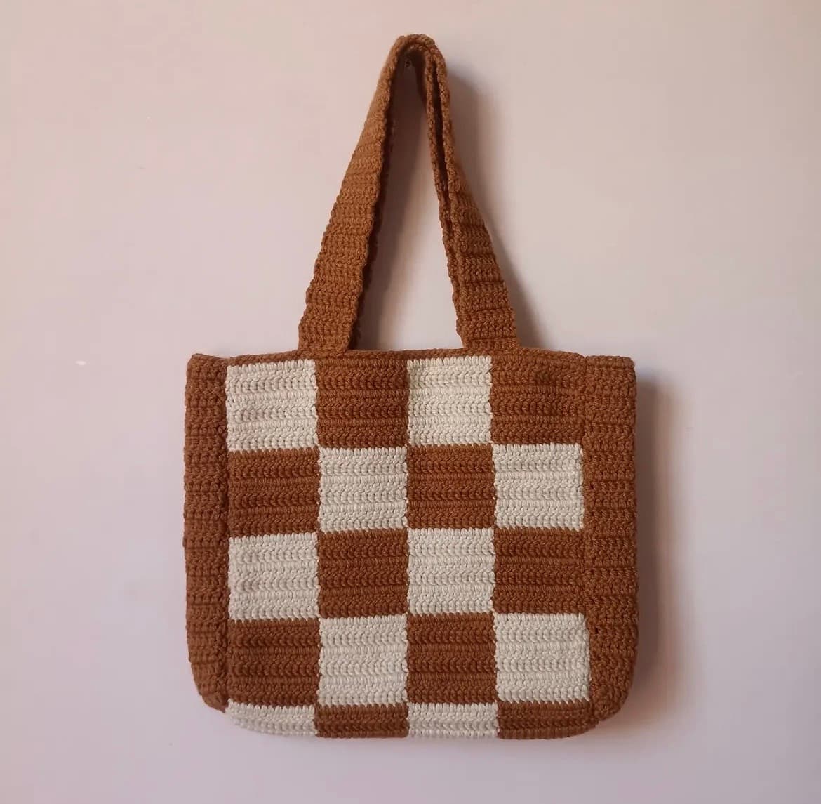 Crochet Checkered Bag