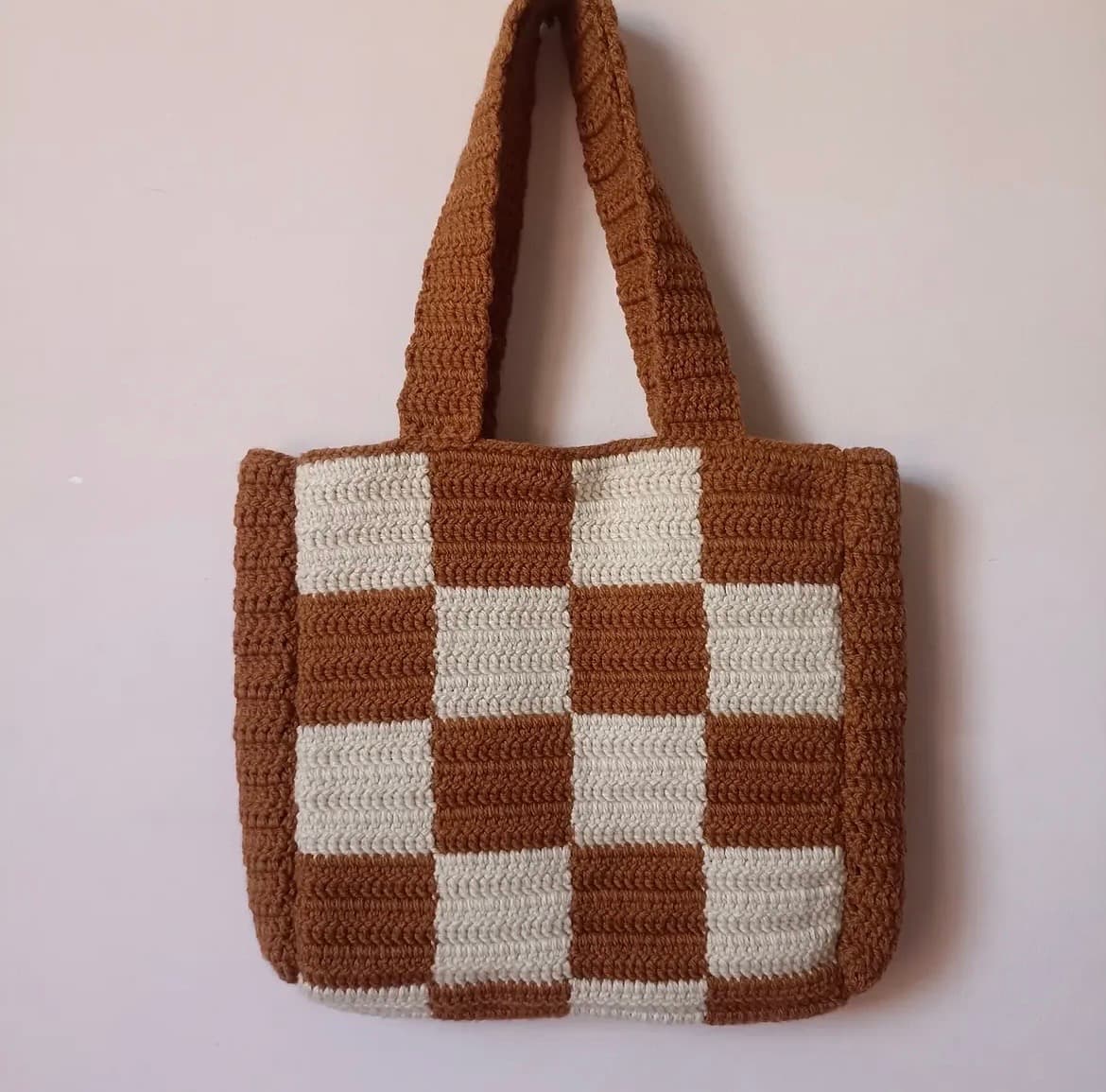 Crochet Checkered Bag