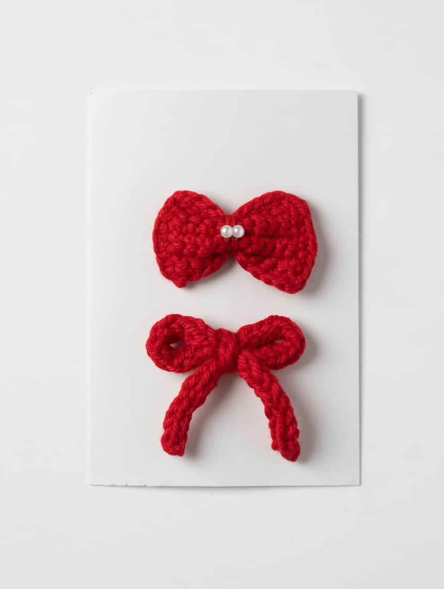 Crochet Coquette Bow Hair Pins