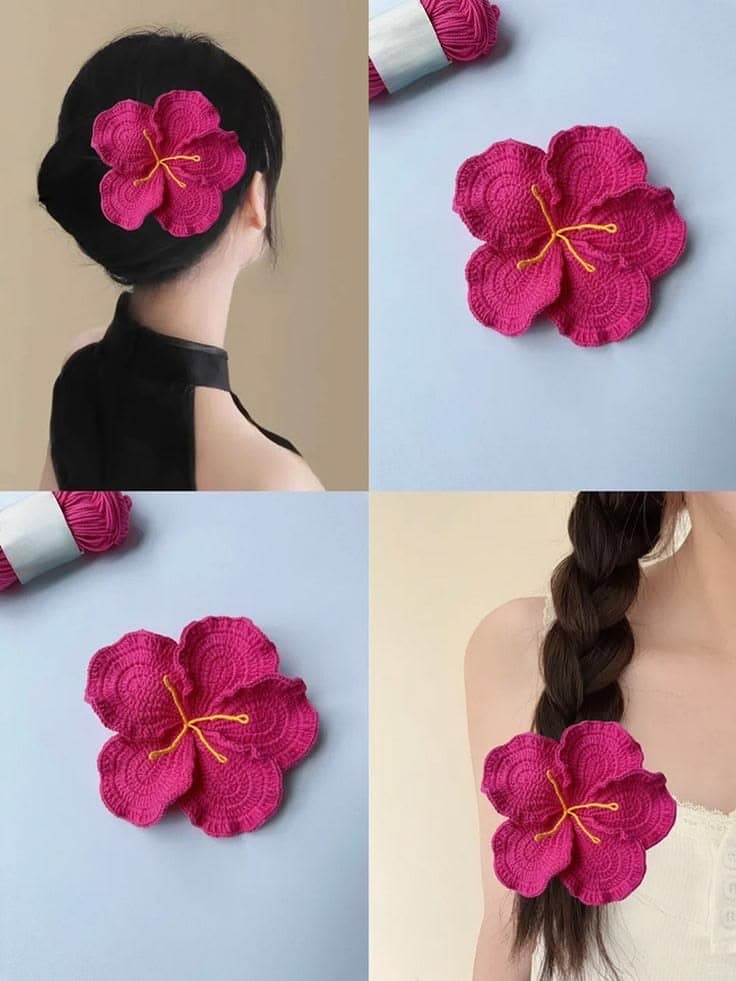 Hibiscus Flower Hair Tie